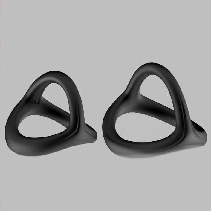 3 in 1 Ultra Soft Stretchy Penis Ring - - Cock Rings