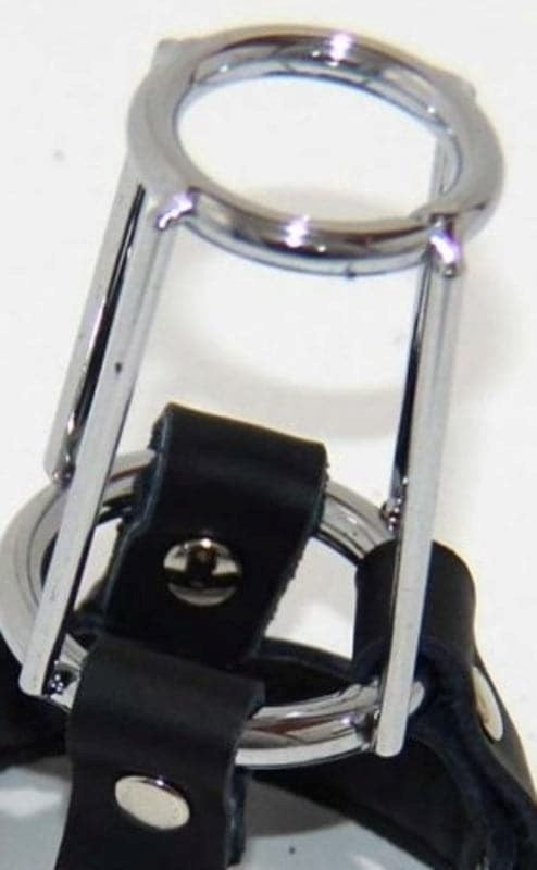 Diabolical Ball Divider and Chastity Cage - - Male Chastity