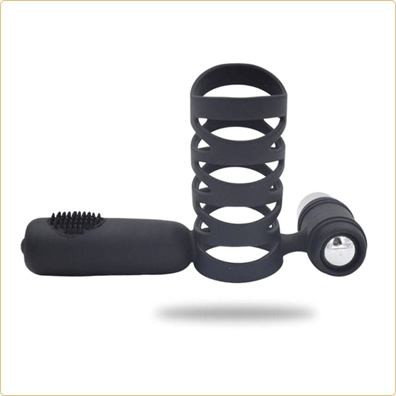 Double Motor Silicone Cock Ring - - Ball and Cock Toys
