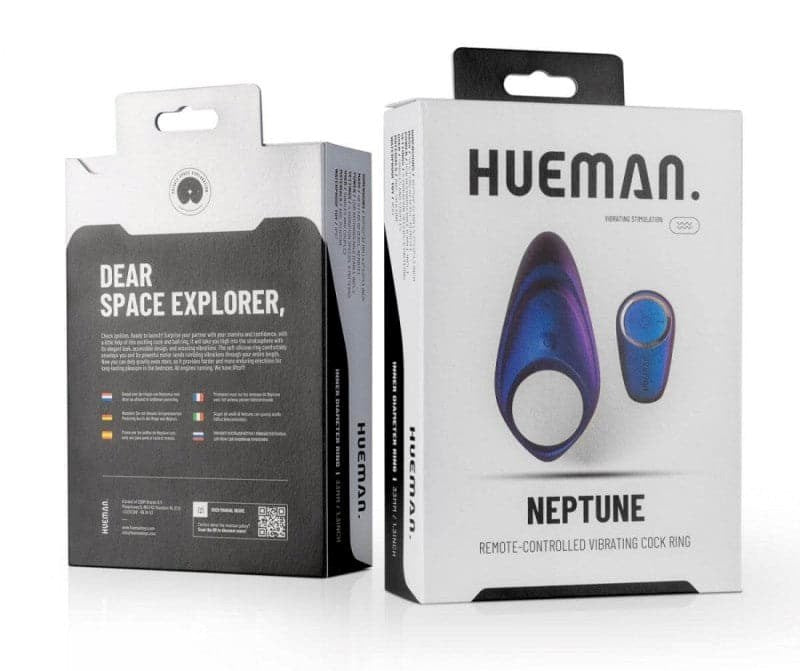 Hueman Neptune Remote Controlled Vibrating Cock Ring - - Ball and Cock Toys