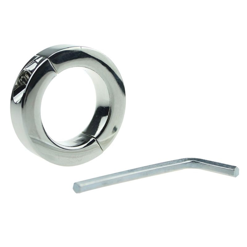 Unleash Pleasure with Loopy Smooth Steel Intimacy Ring - Cock Rings