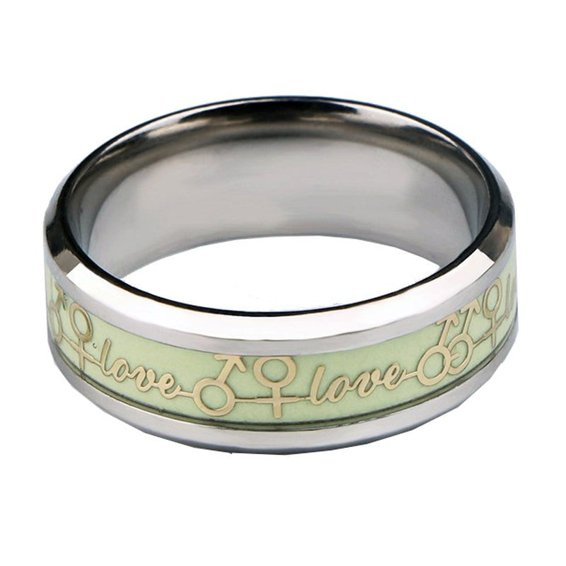 Luminous Metal Cock Ring - - Cock Rings