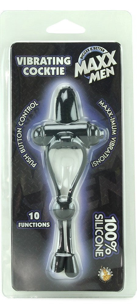 Maxx Men Vibrating Cock Tie - - Cock Rings