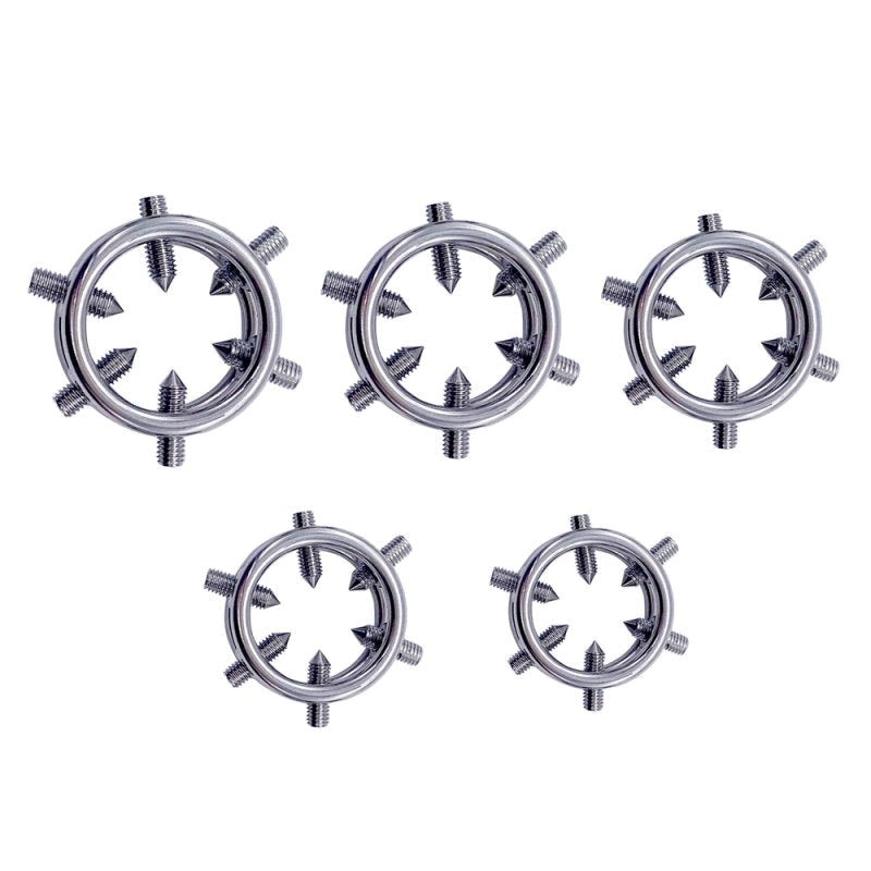 Metal 6 Spiked Cock Ring - - Cock Rings