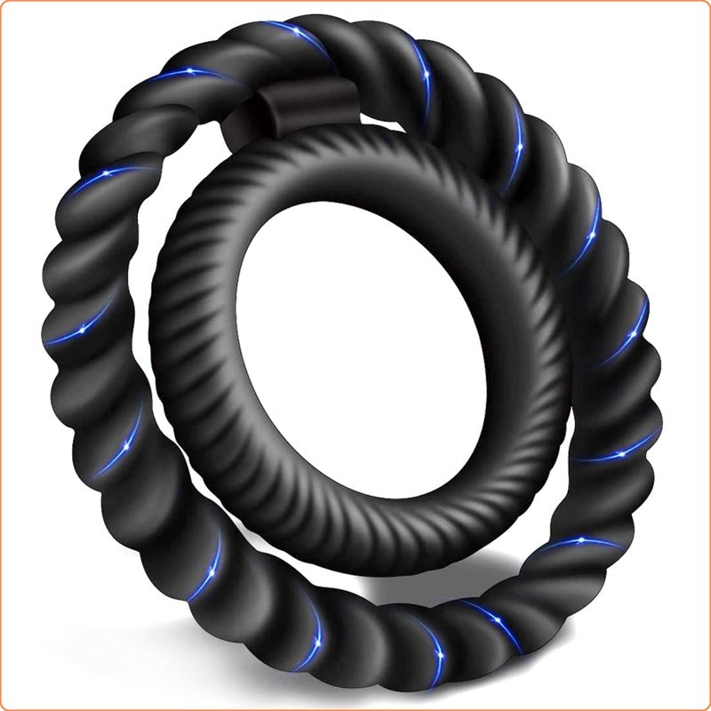 Silicone Dual Textured Penis Ring - - Ball and Cock Toys