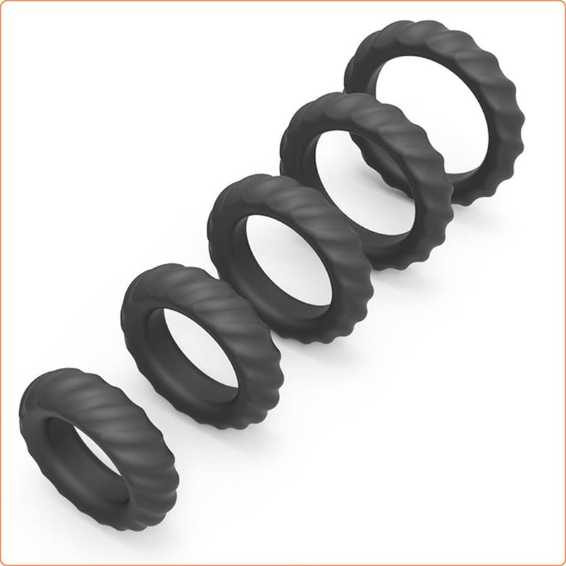 Silicone Penis Rings for Erection Enhancing - - Ball and Cock Toys