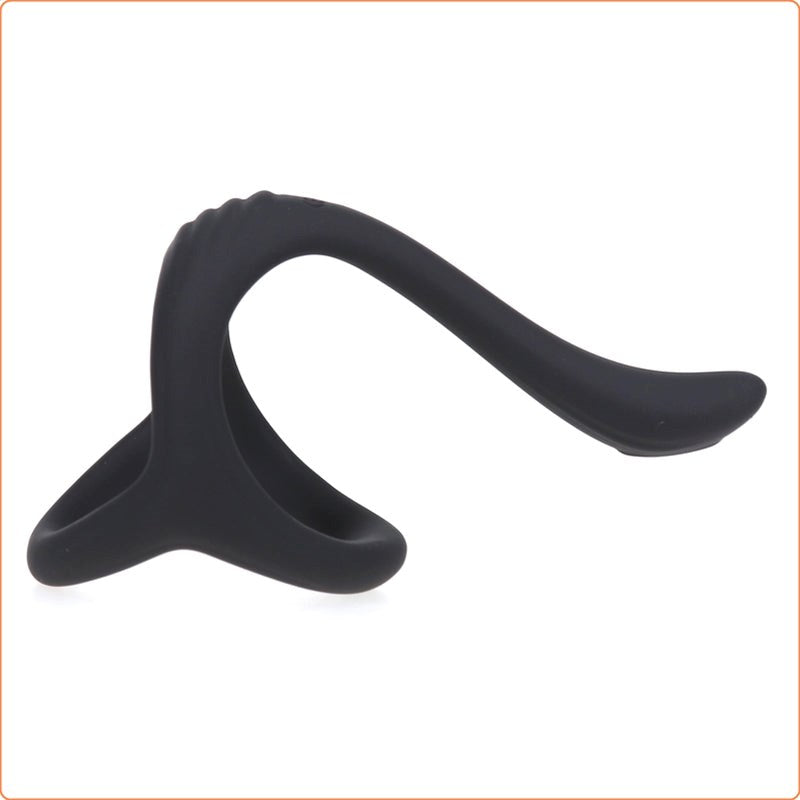 Silicone Triangle Penis Ring with Teasing Tail - - Ball and Cock Toys