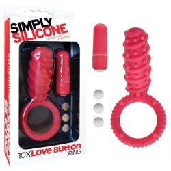 Simply Silicone 10X Love Button Ring - - Cock Rings
