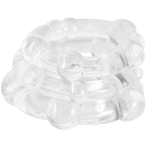 Stay Hard Beaded Cock Ring - - Cock Rings