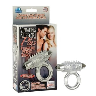 Vibrating Support Plus Pleasure Point Ring - - Cock Rings