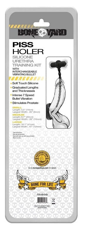 Boneyard Silicone Vibrating Urethra Trainer Kit - - Cock Rings