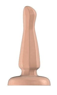 Bottom Line Rubber Butt Plug Flesh Model 3 4 inch - - Butt Plugs