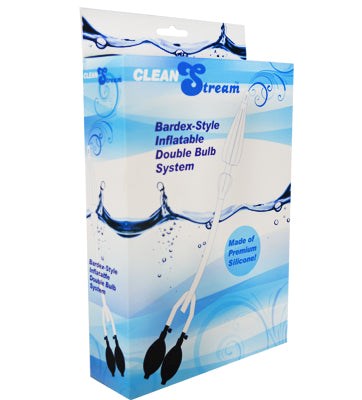 CleanStream Silicone Double Bulb Nozzle Clear - - Anal Cleansing