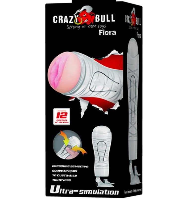 Crazy Bull Flora Masturbator Vibrating - - Masturbators and Strokers