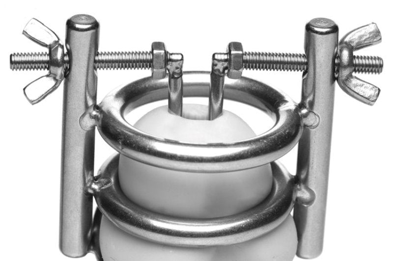Deluxe Cleaver Urethral Spreader CBT Chastity Cage - - Cock Rings