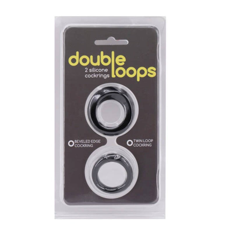 Double Loops Silicone Cockrings Set - - Stretchy Cock Rings