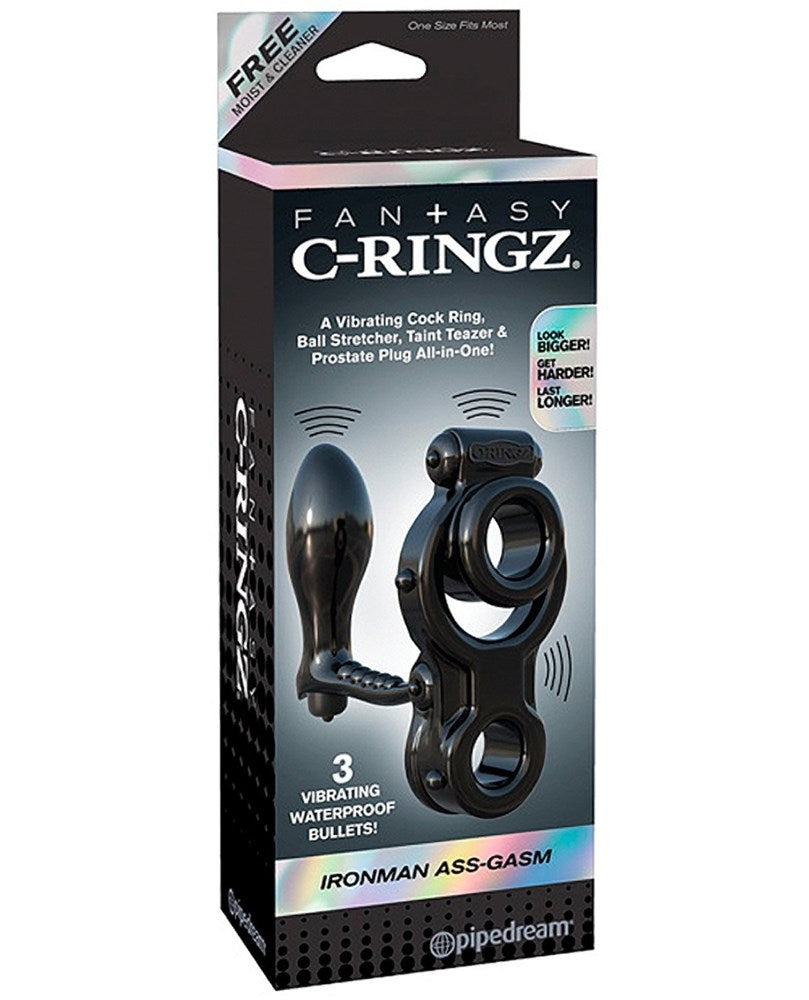 Pipedream Fantasy C-Ringz Ironman Ass-Gasm Penis Ring - Vibrating Cock Rings