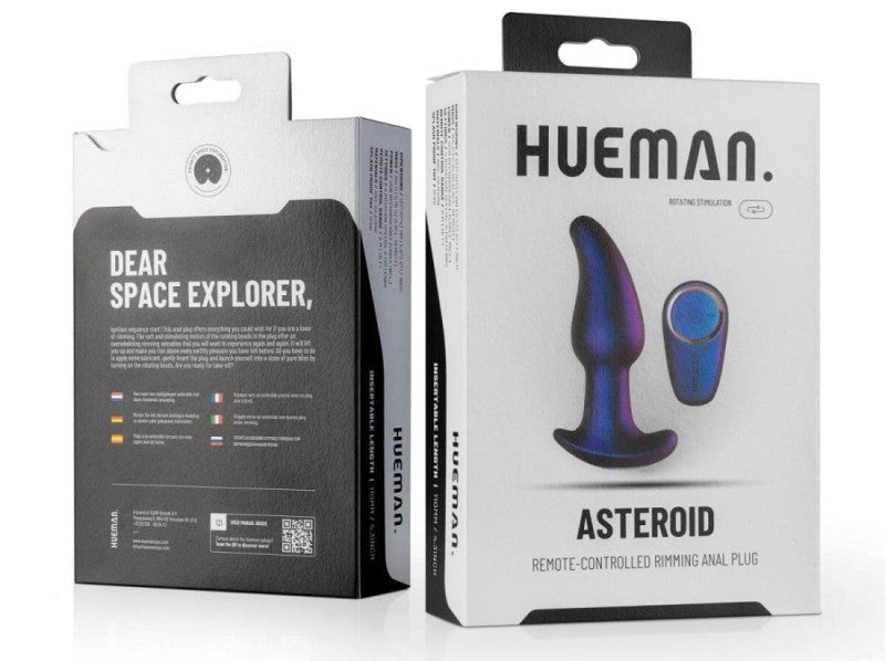 Hueman Asteroid Remote Controlled Rimming Anal Plug - - Butt Plugs