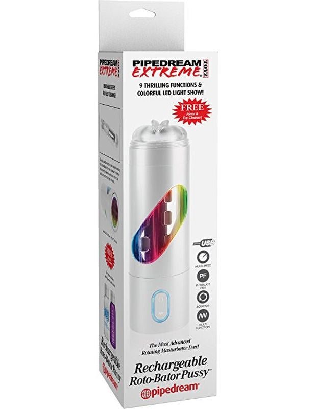 Pipedream Extreme Rechargeable Roto-Bator Pussy - - Masturbators and Strokers