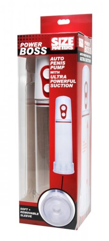 Power Boss Auto Penis Pump with Ultra Powerful Suction - - Pumps, Extenders and Sleeves