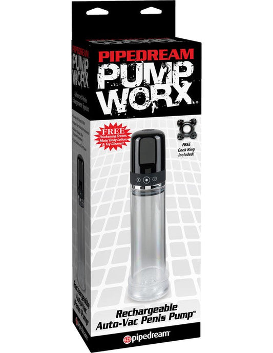 Pump Worx Rechargeable Auto-Vac Penis Pump - - Pumps, Extenders and Sleeves