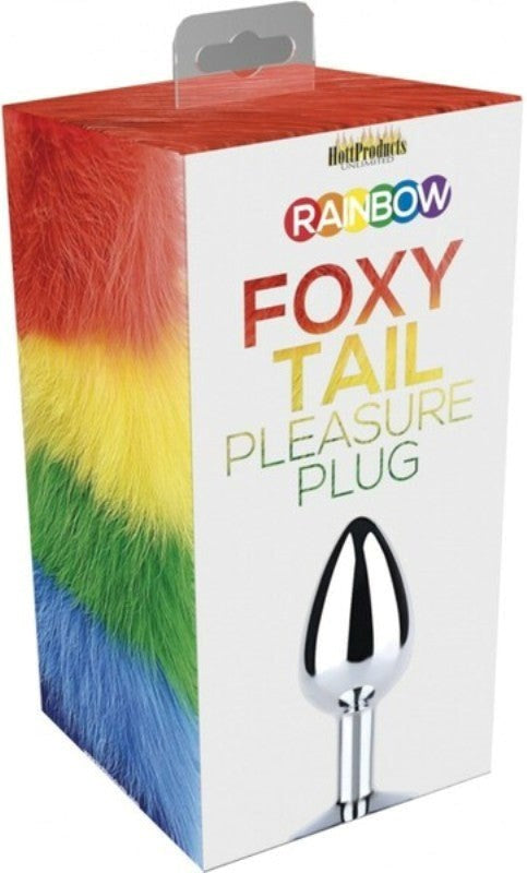 Rainbow Foxy Tail Butt Plug - - Butt Plugs