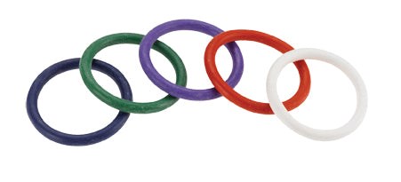 Rainbow Rubber C Ring 5 Pack - 02Inch - Cock Rings