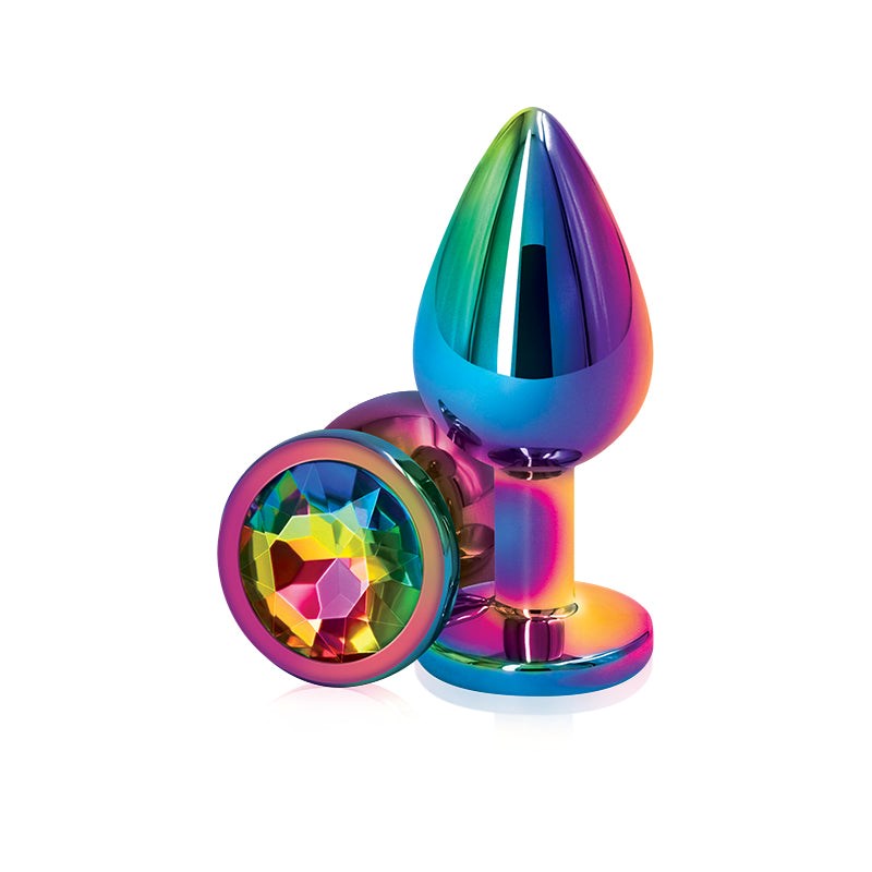 Rear Assets Multi Coloured Gem - - Butt Plugs
