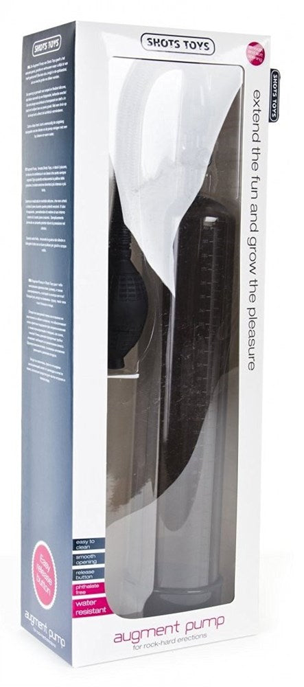 Shots Toys Augment Pump Black - - Pumps, Extenders and Sleeves