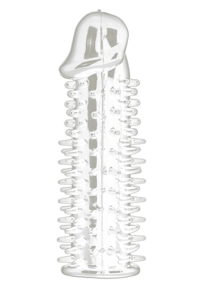Shots Toys Realistic Spikey Penis Extension Transparent - Pumps, Extenders and Sleeves