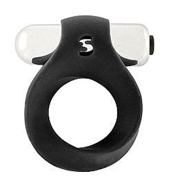 Shots Toys Vibrating Endless Cock Ring Black - - Vibrating Cock Rings