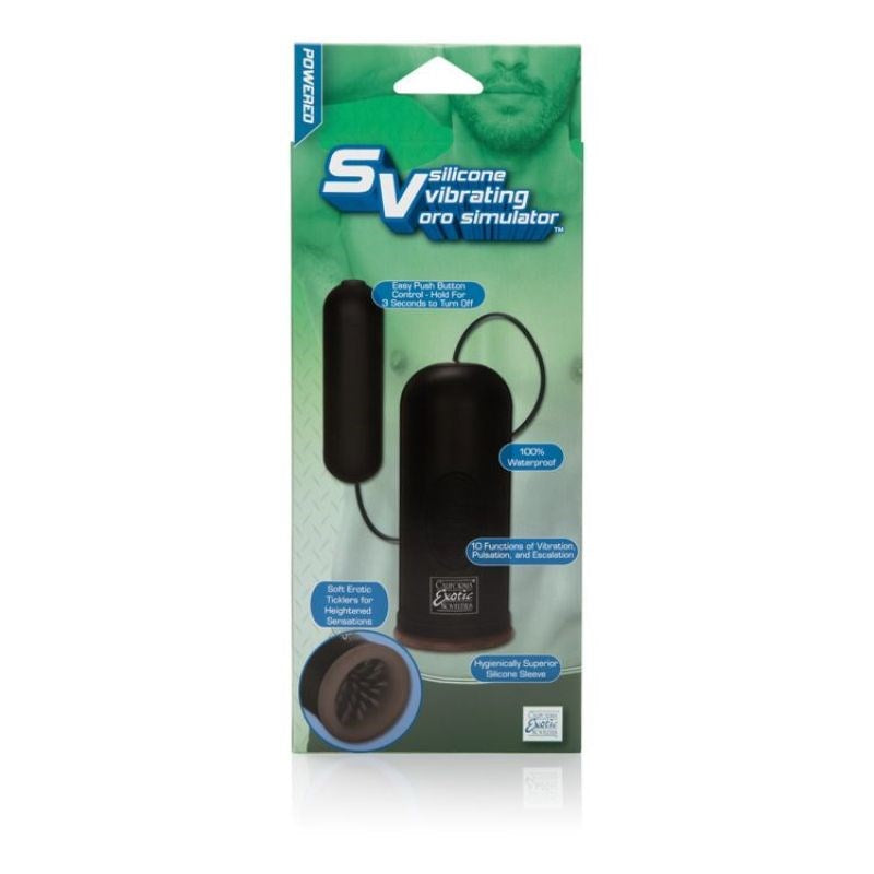 CalExotics Silicone Vibrating Oro Male Stimulator - Masturbators and Strokers