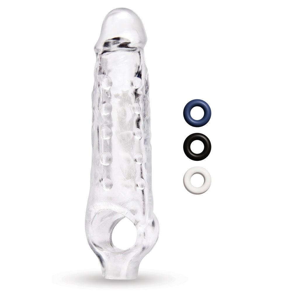 Size Up 1 Inch See-Thru Stretch Penis Extender - - Pumps, Extenders and Sleeves