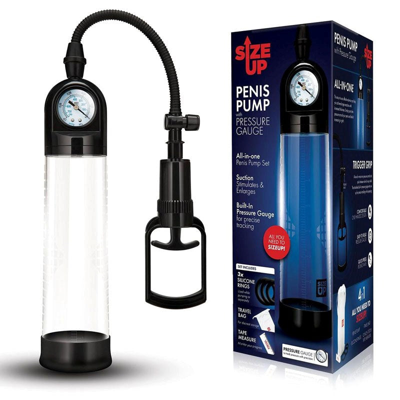 Size Up Penis Pump with Pressure Gauge - - Pumps, Extenders and Sleeves