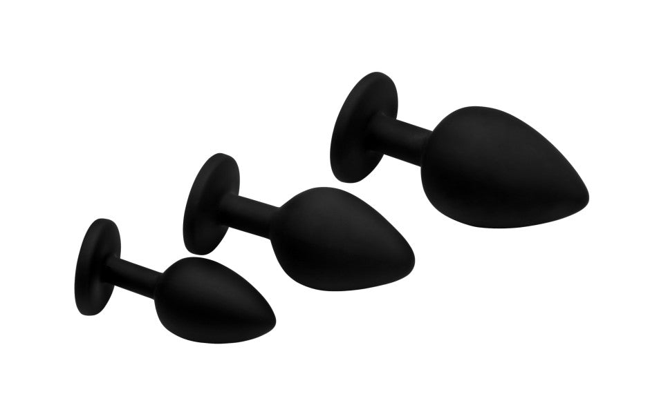 XR Brands Dirty Words 3 Piece Anal Plug Set - Butt Plugs