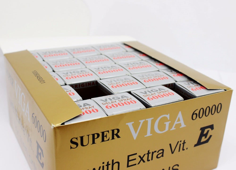 Super Viga 60000 Male Delay Spray CARTON - - Delay and Excite Sprays