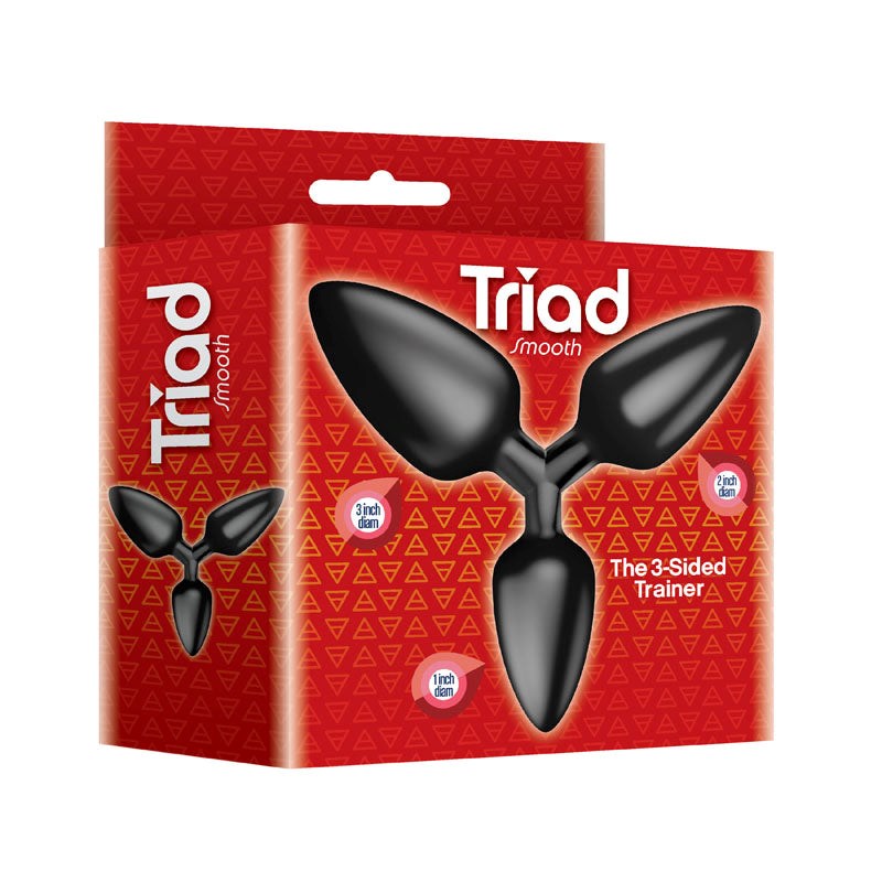 The 9's Triad 3 Way Butt Plug - Smooth - - Butt Plugs