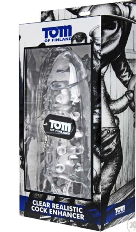 Tom of Finland Clear Realistic Cock Enhancer Sheath - - Pumps, Extenders and Sleeves