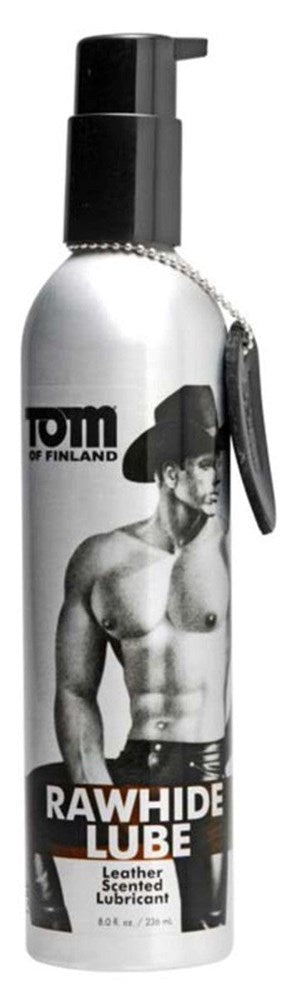 Tom of Finland Rawhide Leather Scented Lubricant 8oz - - Delay and Excite Sprays
