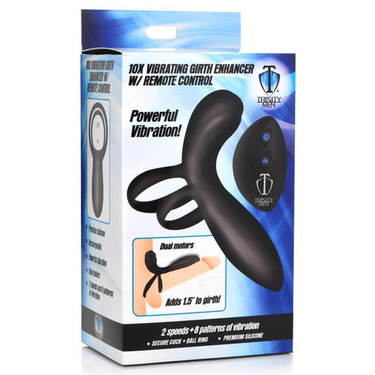 Trinity Silicone Vibrating Girth Enhancer - - Pumps, Extenders and Sleeves