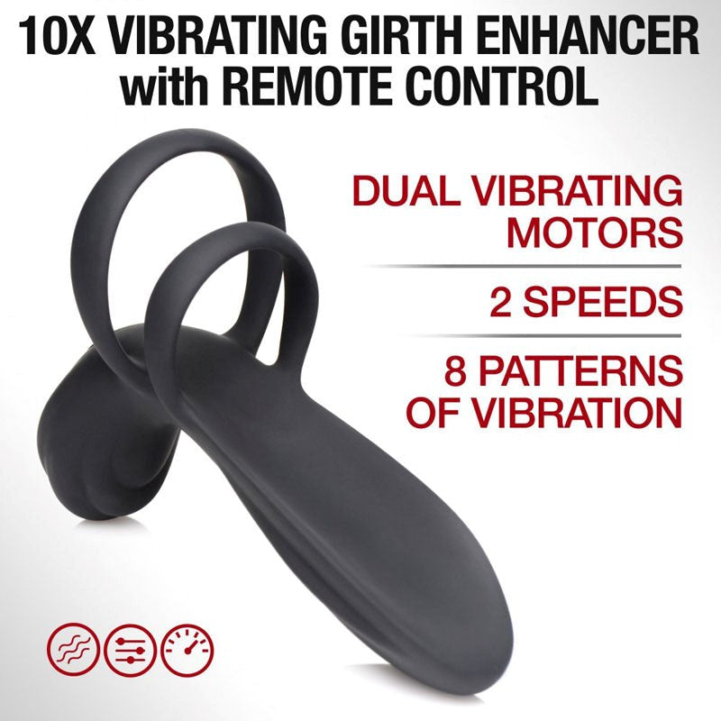 Trinity Silicone Vibrating Girth Enhancer - - Pumps, Extenders and Sleeves