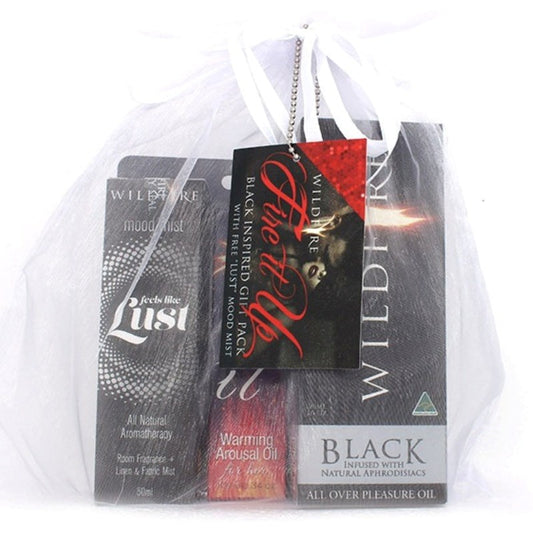 Wildfire Fire it Up Black Gift Pack - - Delay and Excite Sprays