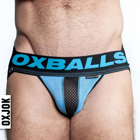 Oxballs Airmesh Swagger Male Jockstrap Sky Blue