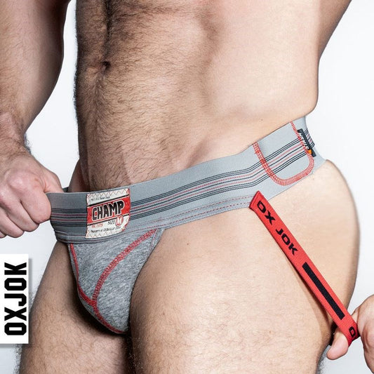 Oxballs Champ Vintage Male Jockstrap Gray Heather