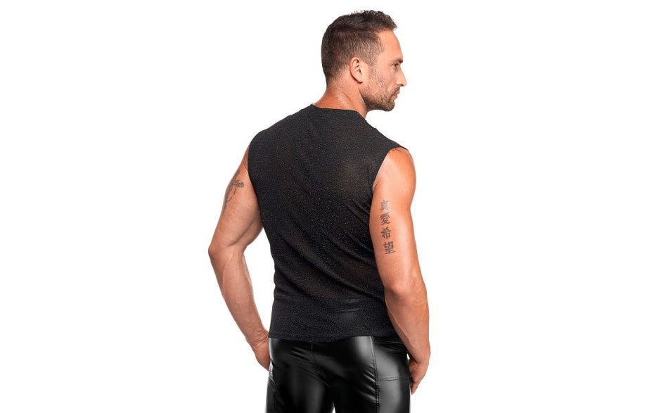 Noir Handmade Onyx Skin Sleeveless Cut Tank Black - Mens Briefs And Boxers
