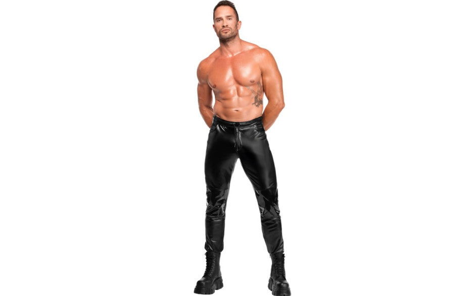 Noir Handmade Rogue Powerwetlook Mens Pants Black - Mens Briefs And Boxers