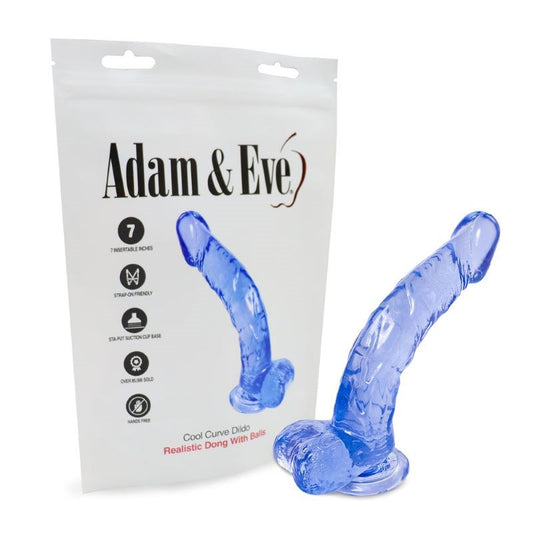 Adam & Eve COOL CURVE Jelly Dong - - Realistic Dildos