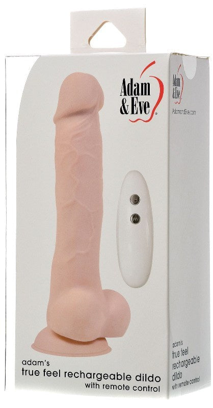 Adam's True Feel Rechargeable Dildo with Remote Control - - Vibrating Dildos