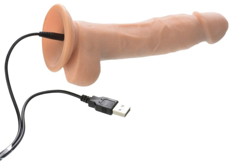 Adam's True Feel Rechargeable Dildo with Remote Control - - Vibrating Dildos