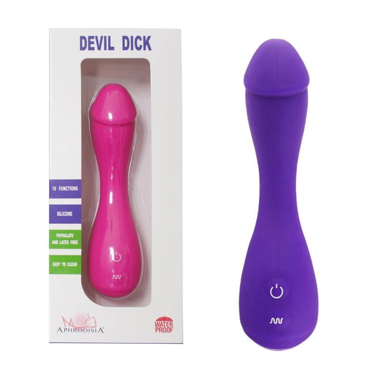 Aphrodisia Devil Dick Vibrator - - Silicone Vibrators